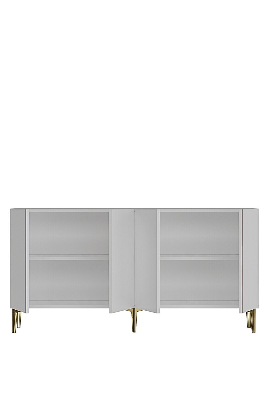 Consola, Hanah Home, Poli 150, 150x75x32 cm, Alb/Auriu — imaginea 6