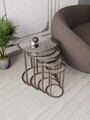 Set masute Nesting 4 piese, Hanah Home, Milas 4, Maro antichizat