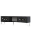 Comoda TV, Olivia, Dome, Antracit / Argintiu