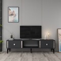 Comoda TV, Olivia, Doruk, Antracit / Argintiu
