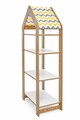 Raft universal, Hanah Home, Multipurpose Shelves 4, 50x120x30 cm, Natural / Alb / Galben