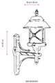 Lampa de exterior, Avonni, 685AVN1308, Plastic ABS, Alb/Negru