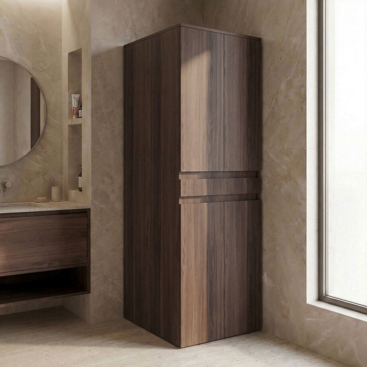 Dulap masina de spalat, Hanah Home, Neve 70, Maro inchis