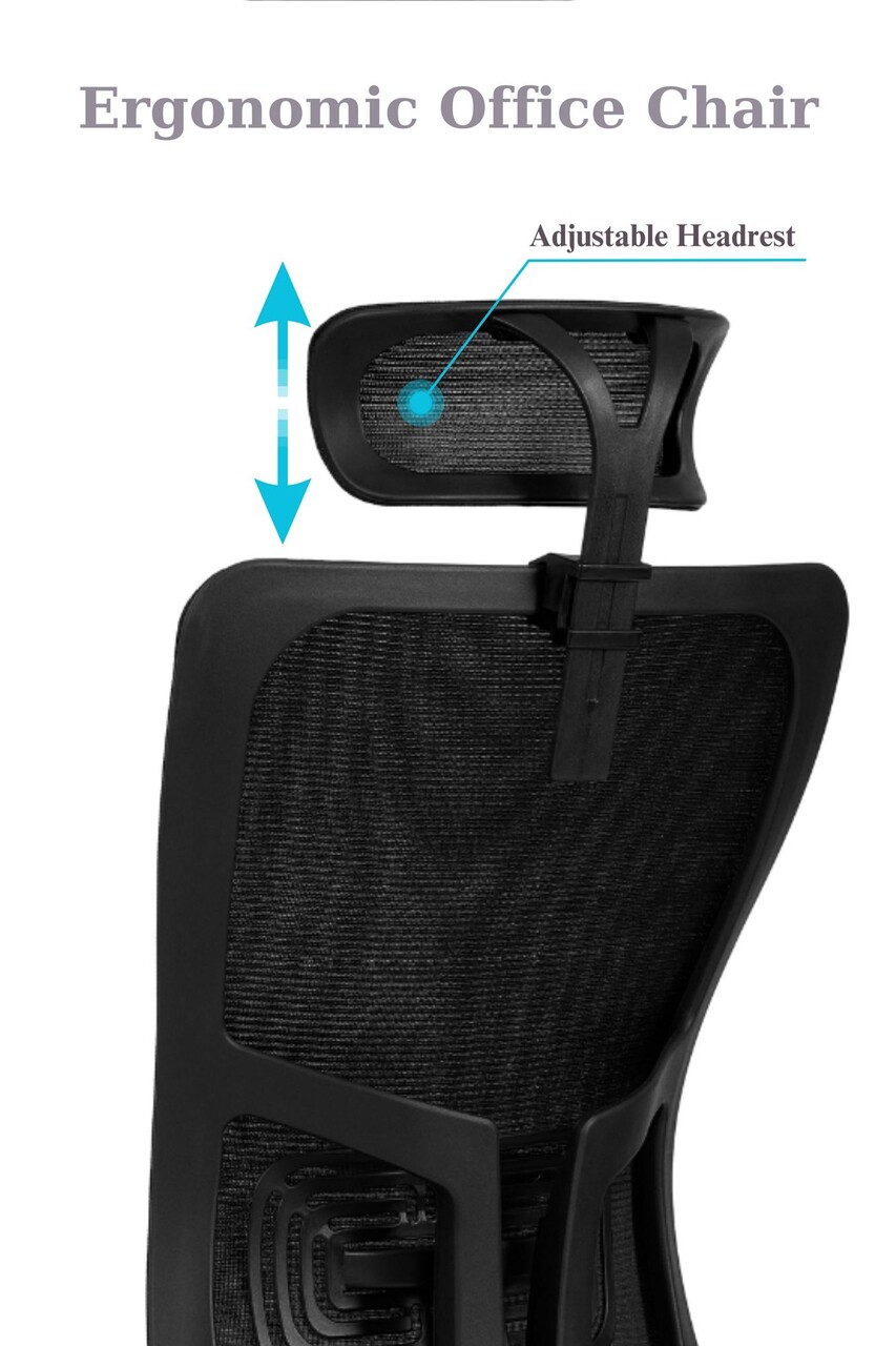 Scaun de birou, Hanah Home, Lumbar 126, 61x126x68 cm, Plastic, Negru - view 9