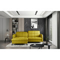 Coltar extensibil stanga 3 locuri ELTAP, Lore-49, Lorelle, 225x160x105 cm, lemn/poliester, galben