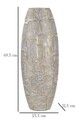 Vaza Eclips Tower, Mauro Ferretti, 25.5x12.5x69.5 cm, polirasina, auriu/alb