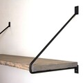 Raft de perete WR038, Evila Originals, 60x14x20 cm, lemn de molid, maro/negru
