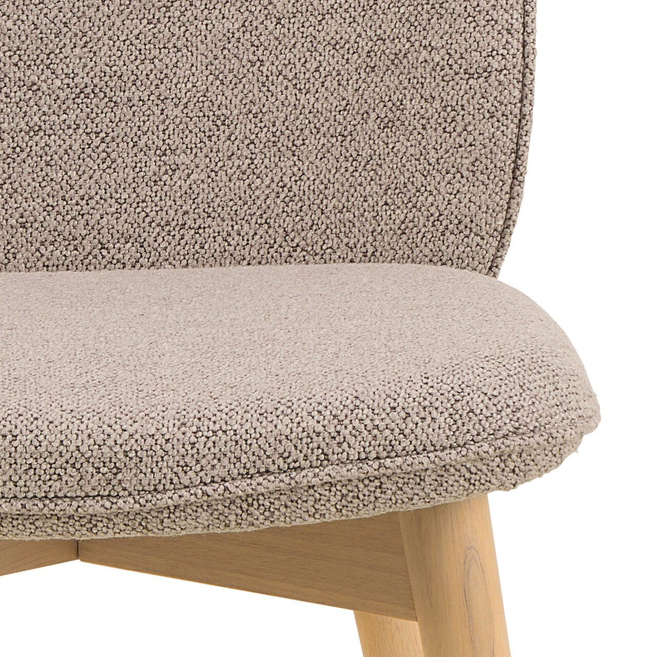 Scaun Cindy, Actona, 49x56x89 cm, tesatura Boucle/lemn de stejar, bej - view 8