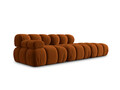 Canapea modulara 4 locuri cotiera dreapta, Bellis-51, Micadoni Home, 282x94x70 cm, catifea, teracota