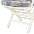 Scaun pliabil cu brate, Tropical, 59x60x95 cm, alb