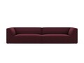 Canapea 4 locuri, Ruby, Micadoni Home, BL, 302x93x69 cm, piele ecologica, bordo