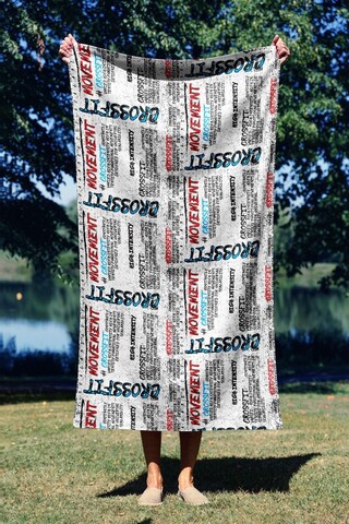 Prosop de plaja, Astacura, Crossfit Sport 70, 70x130 cm, Poliester/Poliamida, Multicolor