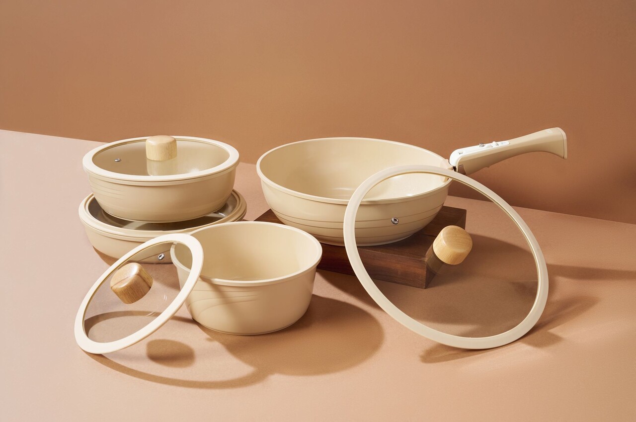 Set vase pentru gatit, Hermia, 343HNG1103, Baza de indicție, Crem - view 3