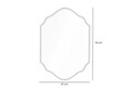 Oglinda decorativa, Lumisfera, Starlit 47 x 70, Alb