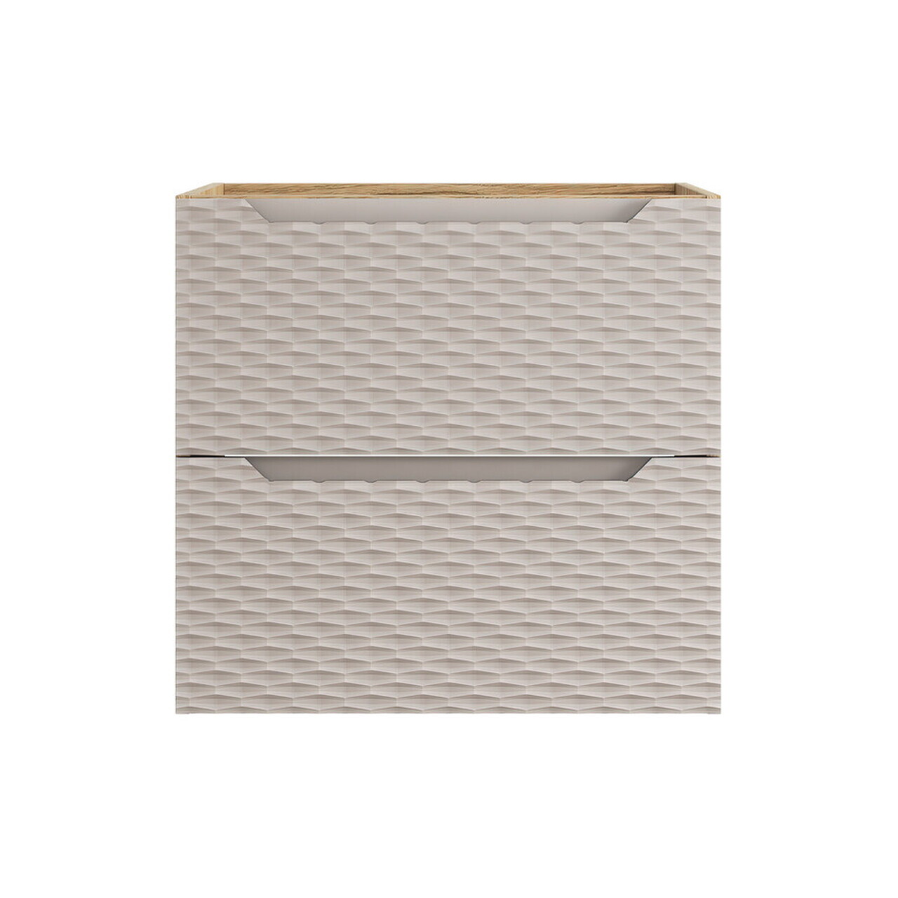 Set mobilier baie, dulap dublu si 2 lavoare, 120 cm S Un Cloud, Ocean Beige, Comad, MDF/PAL laminat, stejar — imaginea 7