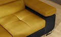 Coltar extensibil stanga 4 locuri, ELTAP, Anton, 272x203x85 cm, lemn/poliester, mustar/negru