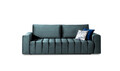 Canapea extensibila 3 locuri ELTAP, Laz38, Lazaro, 247x97x92 cm, lemn/poliester, verde inchis