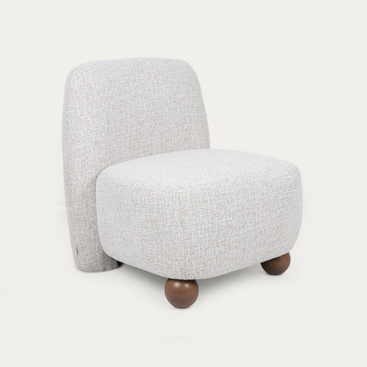 Fotoliu Norello, Homla, 77x66x77 cm, MDF/poliester, bej/maro — imaginea 2