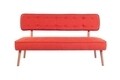 Canapea fixa Westwood Loveseat, Zeon, 2 locuri, 140x64x78 cm, lemn, rosu