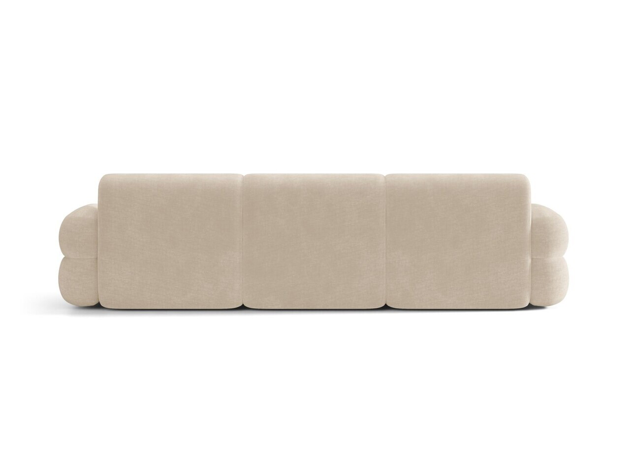 Canapea 4 locuri, Neo, Micadoni Home, 305x100x83 cm, tesatura Chenille, bej deschis — imaginea 4
