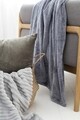 Patura Mistral Flannel plaid combo, Deep Denim, 130x170 cm, 100% poliester, bleumarin