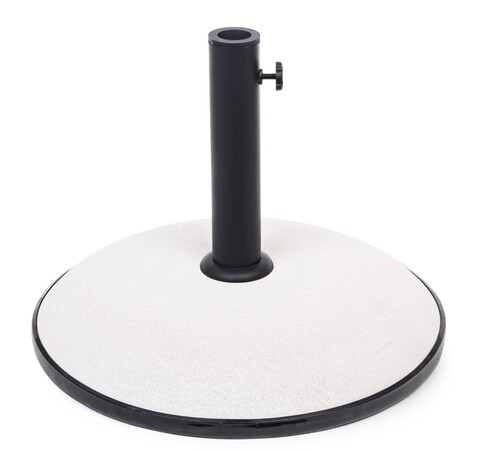 Baza pentru umbrela de gradina Barry, Bizzotto, 25 kg, Ø 50 cm, stalp Ø 48-38-35 mm, ciment, alb