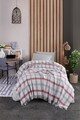 Patura Single, Warm Soft - Grey, Red, Eponj Home, 70% bumbac/30% acril