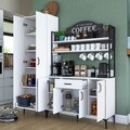 Dulap multifunctional, Rani, JE148, 280x198.6x40 cm, PAL, Alb