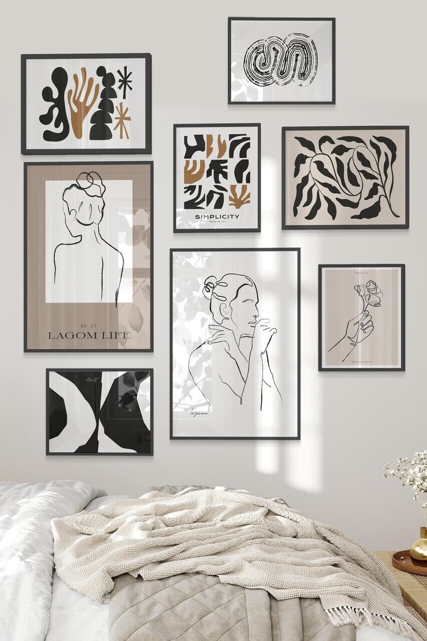 Tablou decorativ, Çgs-048-Black-Kck, Lemn masiv, Față: 100% PVC STICLĂ, Multicolor - view 2