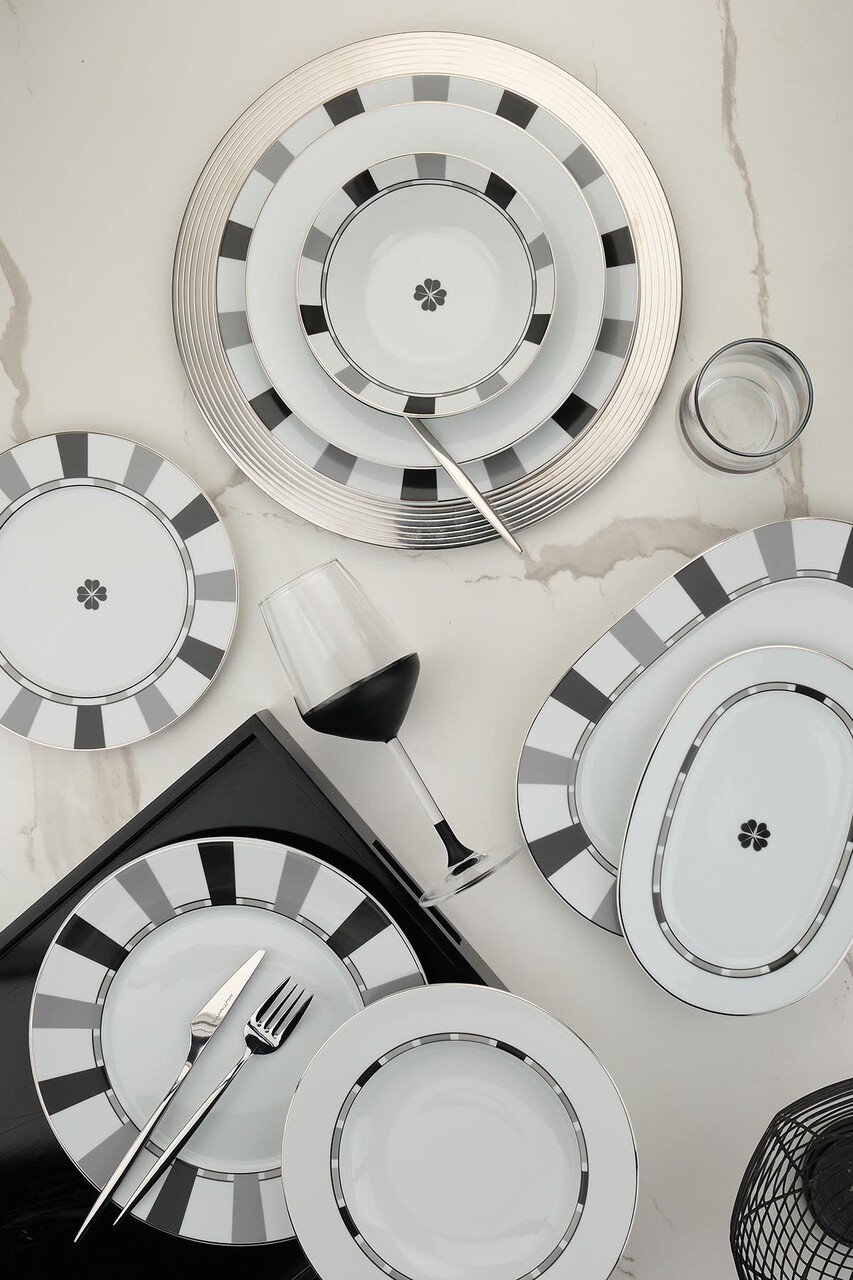 Serviciu de masa Hermia 710KTP3690 Farfurie: 21 cm (6 bucăți) Multicolor