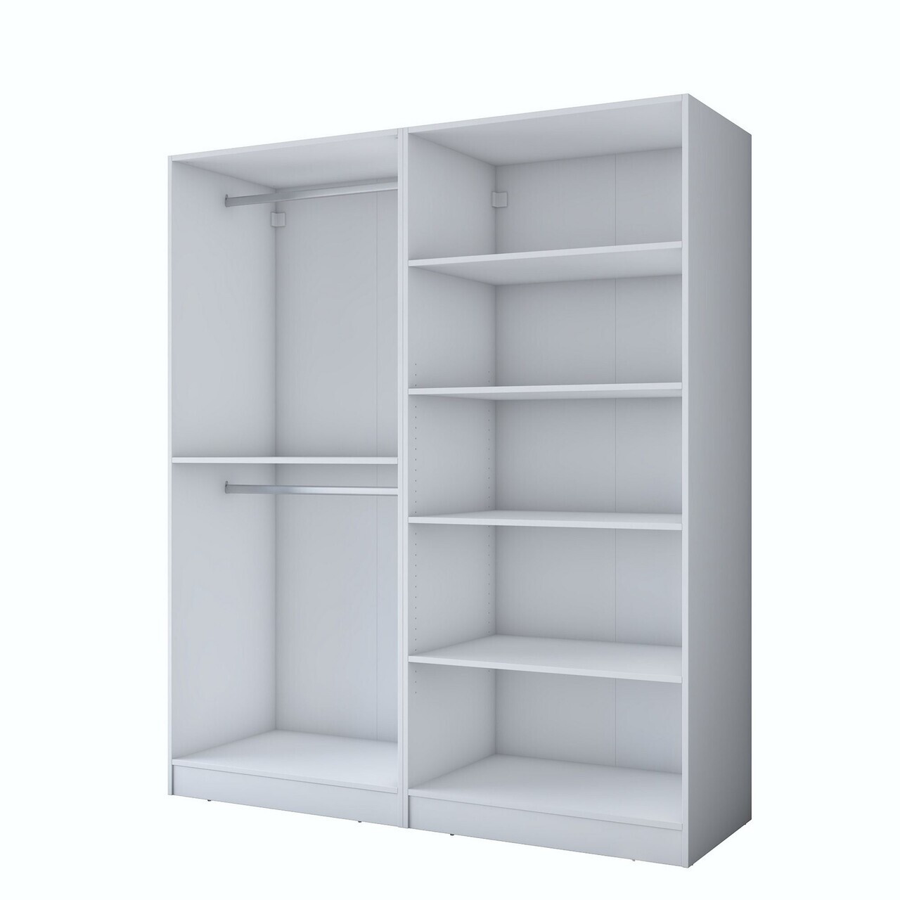 Dulap pentru haine, Hanah Home, BA156, 180x210x57.5 cm, PAL melaminat, Alb - view 9