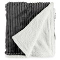 Patura Finley, Gift Decor, 150 x 200 cm, velur reiat/corduroy, gri inchis