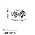 Decoratiune de perete, Butterflies, Dimensiune: 50 x 29 cm, Negru