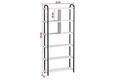 Corp biblioteca, Elegance, Roza, Alb/Negru