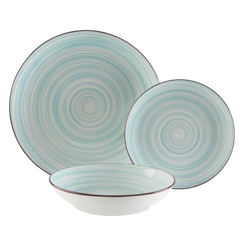 Serviciu de masa 18 piese Artesia, Versa, portelan, albastru aqua