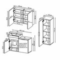 Set Dulap de Baie cu Chiuvetă și Oglindă (3 Piese), Hanah Home, Dubai, PAL, Alb