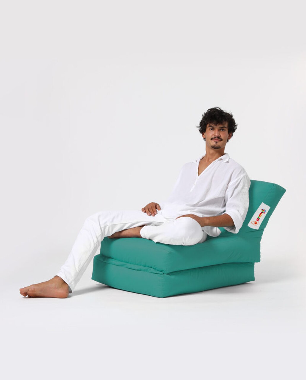 Fotoliu Extensibil, Siesta, Ferndale Bean Bag, 55 - 180 Cm, Poliester Impermeabil, Turcoaz