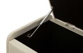 Bancheta cu spatiu depozitare Beauty, Mauro Ferretti, 130x45x45 cm, lemn de pin/MDF/metal, crem/auriu