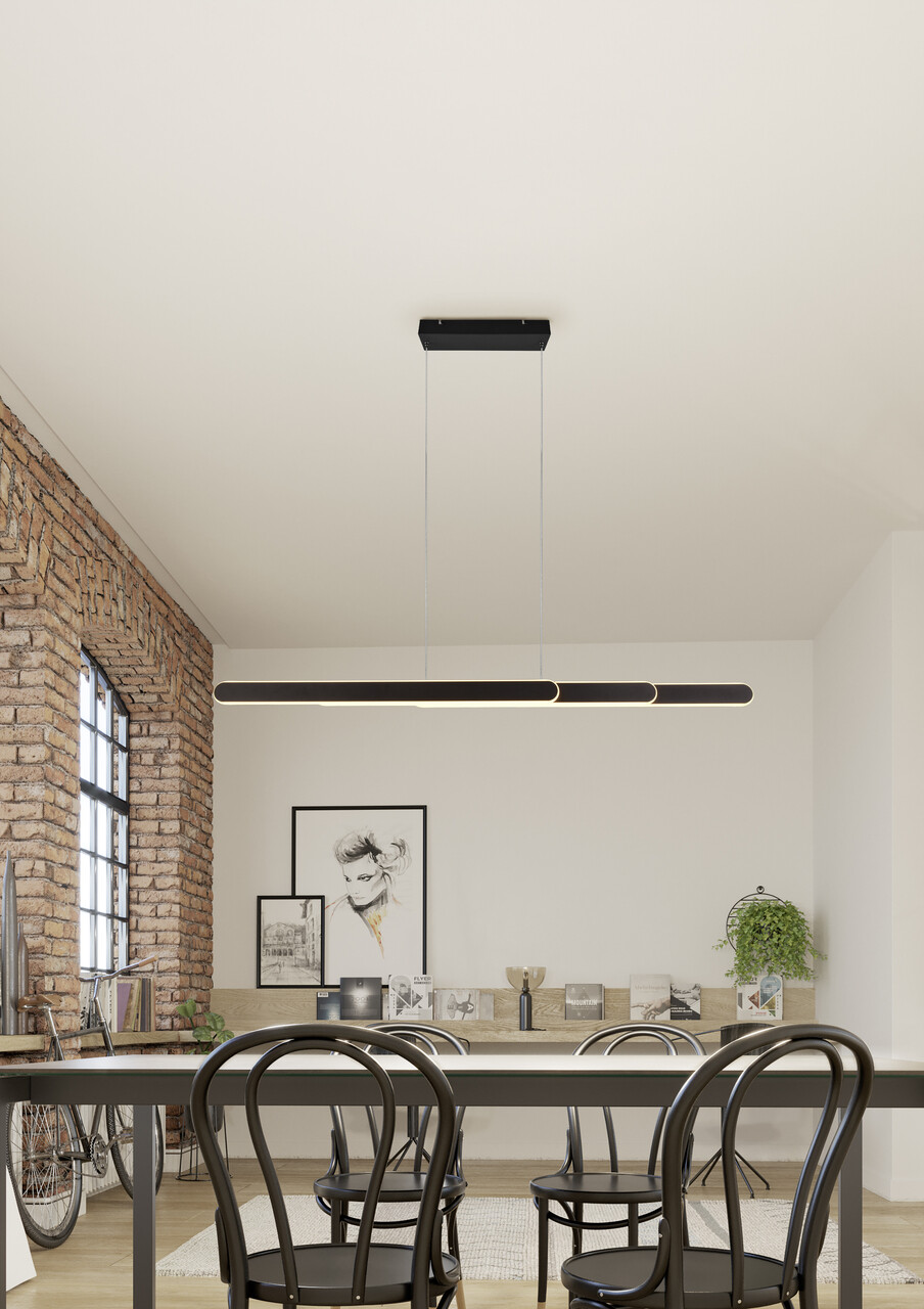 Lustra Helios, TRIO, 130x150 cm, 48W, 1x SMD, metal, negru mat - view 5