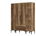 Dulap pentru haine, Hommy Craft, Kumsal STP, 160x47.5x201.4 cm, PAL, Maro