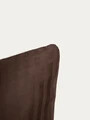 Lenjerie de pat King Size, Calma, Homla, 200x220 cm, 3 piese, bumbac/bambus, maro