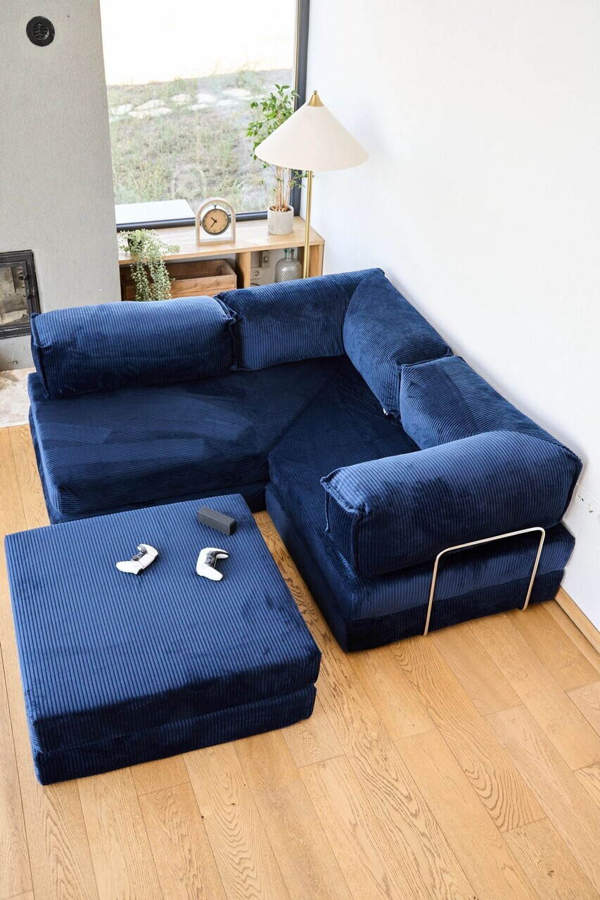 Coltar, Atelier del Sofa, 118FVL1403, Tesatura plus reiata, Albastru navy - view 2