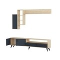 Comoda TV cu raft de perete Silver, Arnetti, 180 x 48.1 cm/175.4 x 86.5 cm, oak/antracit