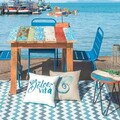 Decoratiune Outdoor Calypso Fish, 51 x 13 x 28 cm, lemn de tec reciclat, multicolor