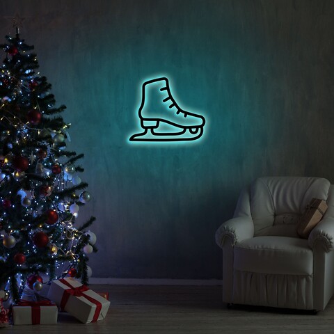 Lampa de perete Ice-Skate 2, Neon Graph, 25×21 cm, albastru