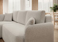 Coltar extensibil stanga 3 locuri ELTAP, Hadson, 206x150x89 cm, lemn/poliester, alb