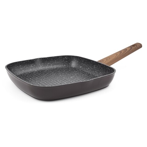 Tigaie grill Luigi Ferrero, Brugge FR-2809WH, 26 x 26 cm, aluminiu forjat/invelis marmura