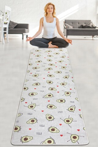 Saltea fitness/yoga/pilates avocado djt, chilai, 60x200 cm, poliester, multicolor