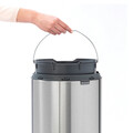 Cos de gunoi cu soft touch, Brabantia, Touch New, 30 L, 32x29.5x72 cm, otel, argintiu