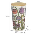 Set 3 recipiente pentru depozitare Garden, Wenko, 0.5 L/0.7 L/0.95 L, bambus/silicon, multicolor